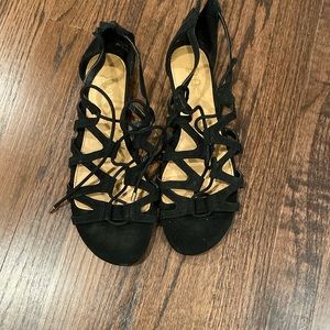 Black strappy gladiator Sandals